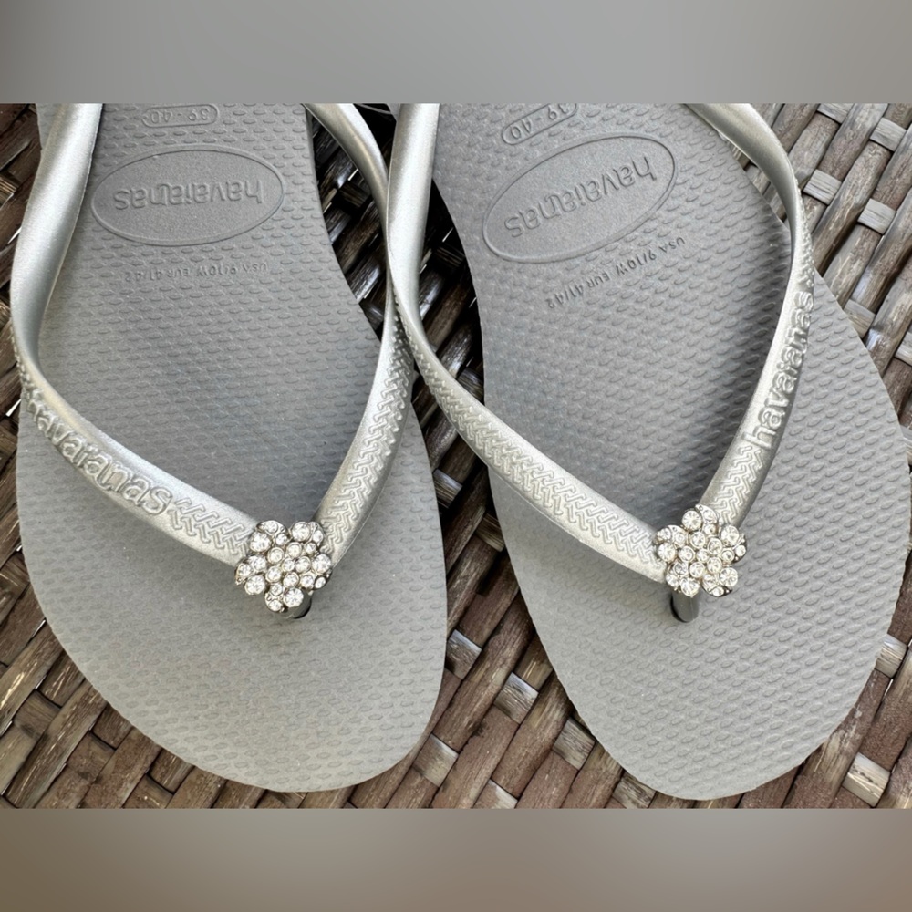COPY - Original HAVAIANAS Flip Flops Women Slim with 3 Flowers  and Personalized